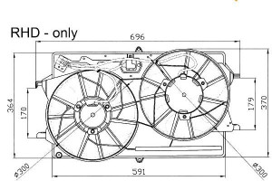 Wentylator Chłodnicy Ford Focus 1,4-2,0 98- Nrf
