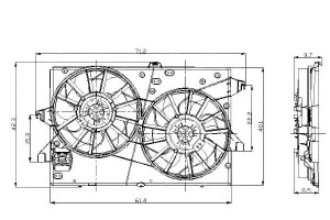 Wentylator Chłodnicy Ford Mondeo 00-07 +ac Nrf