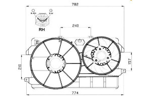 Wentylator Chłodnicy Ford Mondeo 96-00 +ac Nrf