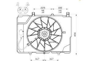 Wentylator Chłodnicy Mercedes W202 98- Nrf