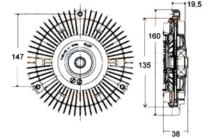 Sprzęgło Wiskozowe Mercedes Sprinter 208-216 308-3