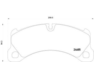 Klocki Hamulcowe Porsche Cayenne 10- Przód Brembo