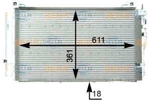 Skraplacz Klimatyzacji Hyundai Matrix 01- Hella