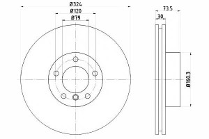 Tarcze Hamulcowe 2szt Bmw Przód E39 96- 324x30 Wen