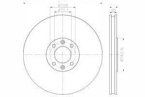 Tarcze Hamulcowe 2szt Citroen Przód Ds4 Ds5 1,6-2,
