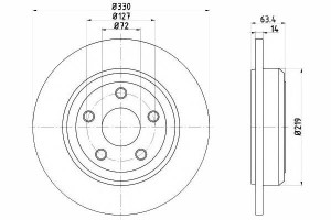 Tarcze Hamulcowe 2szt Jeep Tył Grand Cherokee 10-
