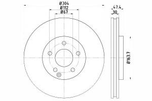 Tarcze Hamulcowe 2szt Mercedes Przód W211 03- 4mat