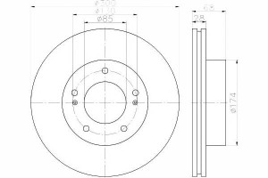 Tarcze Hamulcowe 2szt Ssangyong Przód Rodius 05- T