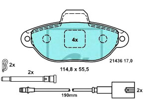 Klocki Hamulcowe Ceramiczne Fiat 500 Ford Ka 1.2/1