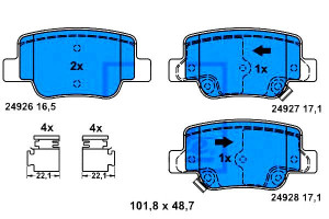 Klocki Hamulcowe Toyota Verso 1.6-2.2d 04.09-08.18