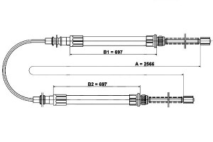 Linka Hamulca Ręcznego Citroen C25 Fiat Ducato Peu