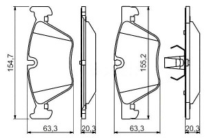Klocki Hamulcowe Bmw Przód 5 2,0-3,0 09-17 Bosch