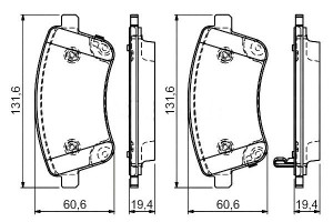 Klocki Hamulcowe Kia Venga 1.4-1.6d 02.10- Bosch