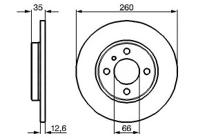 Tarcze Hamulcowe 2szt. Bmw 3 (e30) 1.6/1.8 09.82-0