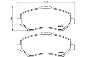 Klocki Hamulcowe Jeep Wrangler 07- Przód Brembo