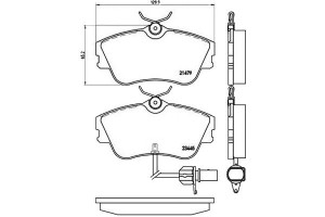 Klocki Hamulcowe Vw T4 96-03 Z Czuj. Brembo