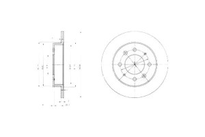 Tarcze Hamulcowe 2szt Kia Cerato 1.5d-2.0d 03.04-