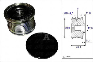 Koło Pasowe Alternatora Mercedes Om642 W164 05- In