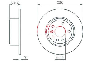 Tarcze Hamulcowe 2szt Opel Vectra B 95-02 Tył Kamo