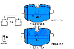 Klocki Hamulcowe Bmw Tył F10 525-550b D 10- Ate