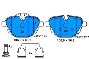 Klocki Hamulcowe Bmw Tył F10 F11 520-530 10- F25 X