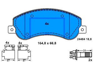 Klocki Hamulcowe Vw Amarok 2.0/2.0d/3.0d 09.10- At