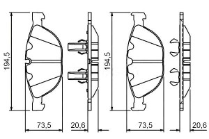 Klocki Hamulcowe Bmw Przód E60 E63 M5 M6 Bosch