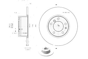 Tarcze Hamulcowe 2szt. Bmw 5 (e34) 1.8-2.5d 06.87-