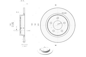 Tarcze Hamulcowe 2szt. Mazda 3 5 1.6d-2.5 10.03- B