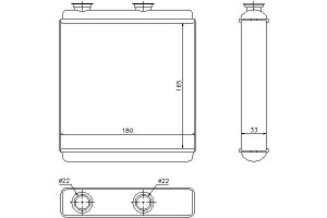 Nagrzewnica (164x180x32) Opel Meriva A 1.3d-1.8 05