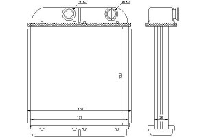 Nagrzewnica (180x175x32) Volvo S40 I V40 1.6-2.0 0