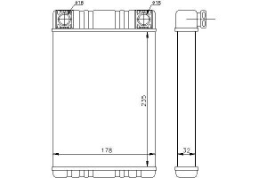 Nagrzewnica (235x180x32) Mercedes C (cl203) C T-mo