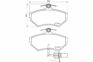 Klocki Hamulcowe Vw Przód A4 99- Passat 99- 1,6-1,