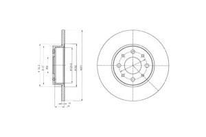 Tarcze Hamulcowe 2szt Alfa Romeo Mito 0.9-1.6d 08.