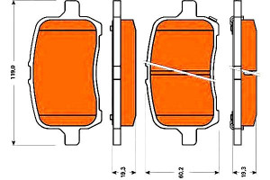Klocki Hamulcowe Opel Przód Gt Kabriolet 07- Trw