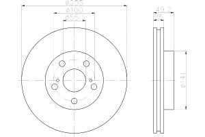 Tarcze Hamulcowe Mintex 4351220580 4351220470 4351