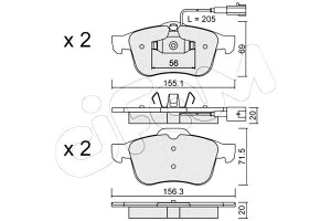 Klocki Hamulcowe Alfa Romeo 159 05- Cifam