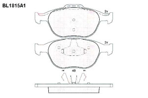 Klocki Hamulcowe Ford Focus Tourneo Transit 17.6mm
