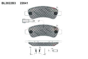 Klocki Hamulcowe Bl2022b3 Kpl Fte Fte