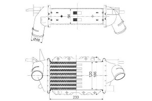 Intercooler Opel Vectra B 2,0dti 2,2dti Nrf