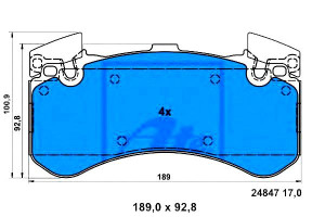 Klocki Hamulcowe Audi A6 A7 A8 Bentley Mulsanne 1.
