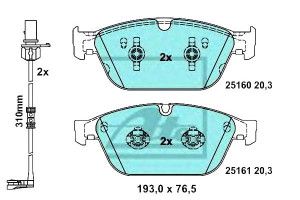 Klocki Hamulcowe Audi Przód A8 09- Q5 12- Ceramic