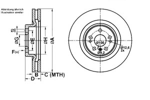 Tarcze Hamulcowe 2szt Mercedes Przód W164 W251 05-