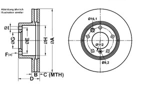 Tarcze Hamulcowe 2szt Mercedes Przód W461 W463 89-