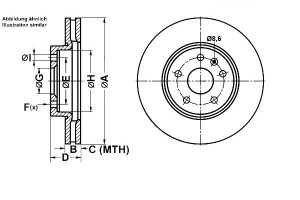 Tarcze Hamulcowe 2szt Opel Przód Insignia 1,4-2,0