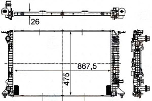 Chłodnica Vw A4 A5 A6 07- Q5 08- Seat Exeo 08- Beh