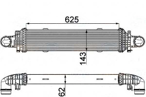 Intercooler Mercedes C-klasa 07- Behr Hella