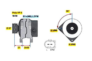 Alternator Audi A4 1.9tdi 95- Bosch