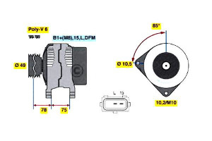 Alternator Bmw E39 46 2,0-3,0b 95-05 Bosch