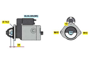 Rozrusznik (12v 1 6kw) Bmw 1 (e87) 3 (e46) X3 (e83